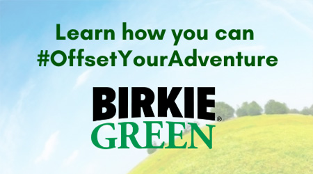 Learn how you can #OffsetYourAdventure - Birkie Green