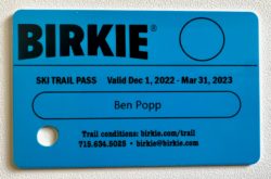 Regular Season Birkie Trail Pass Sample