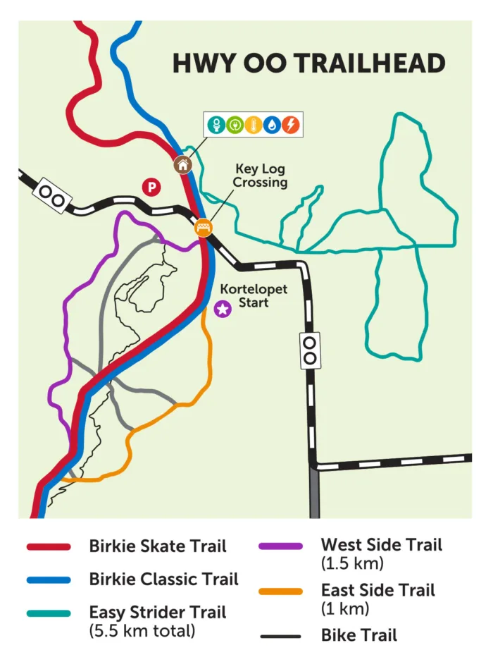 Summer map hwy oo trailhead