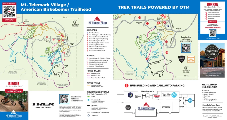 Summer map mt telemark village