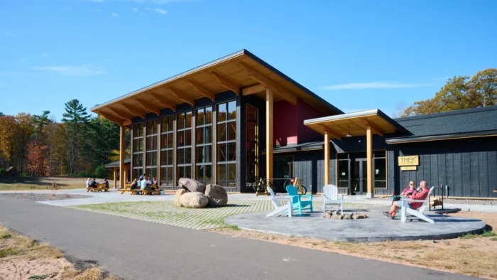 Mt. Telemark Village Hub Outside Patio Area and Fire Pit