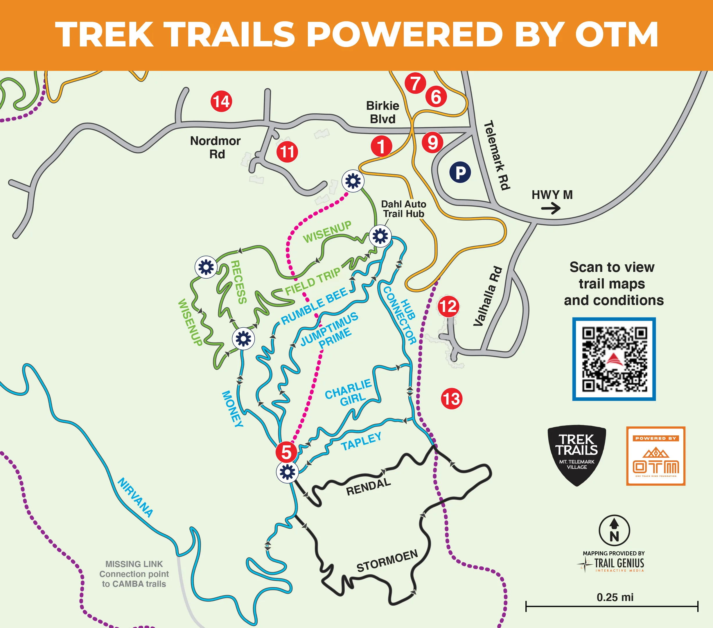 Map mtv trek trails