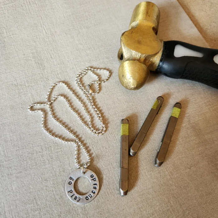 Hand stamped necklace project