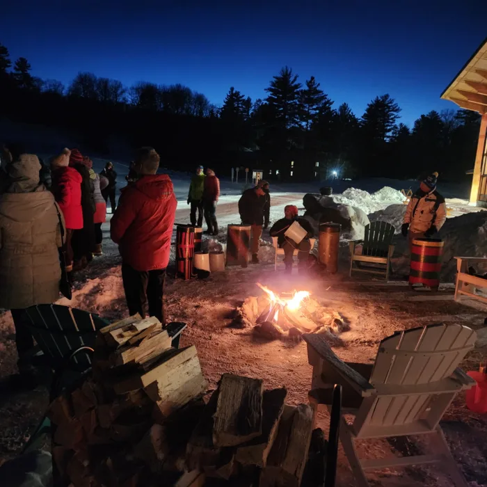 Outdoor fire pit at the Make Music Cable event