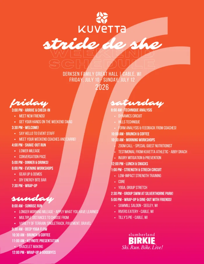 Participant Schedule Stride de She (2026)