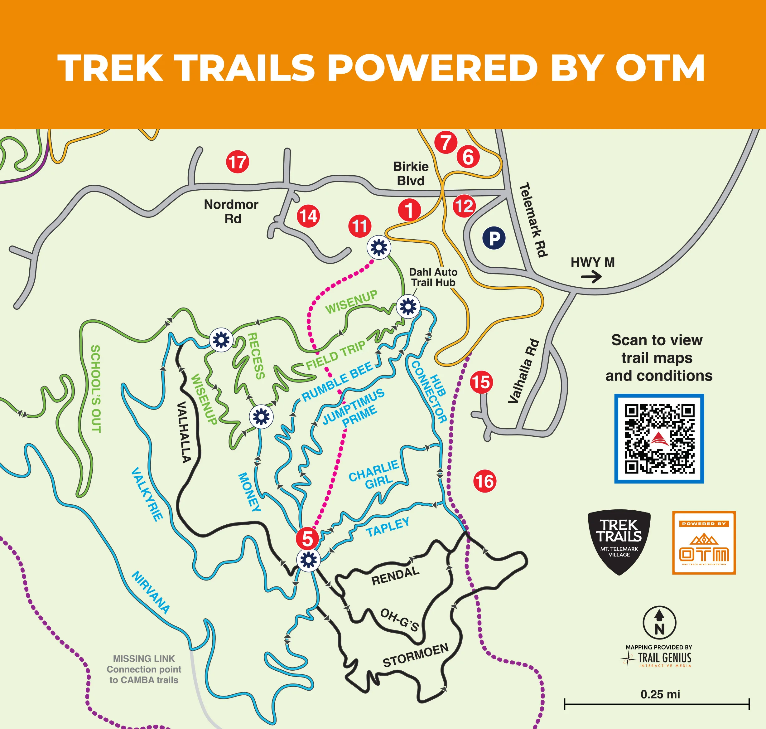 Map mtv trek trails