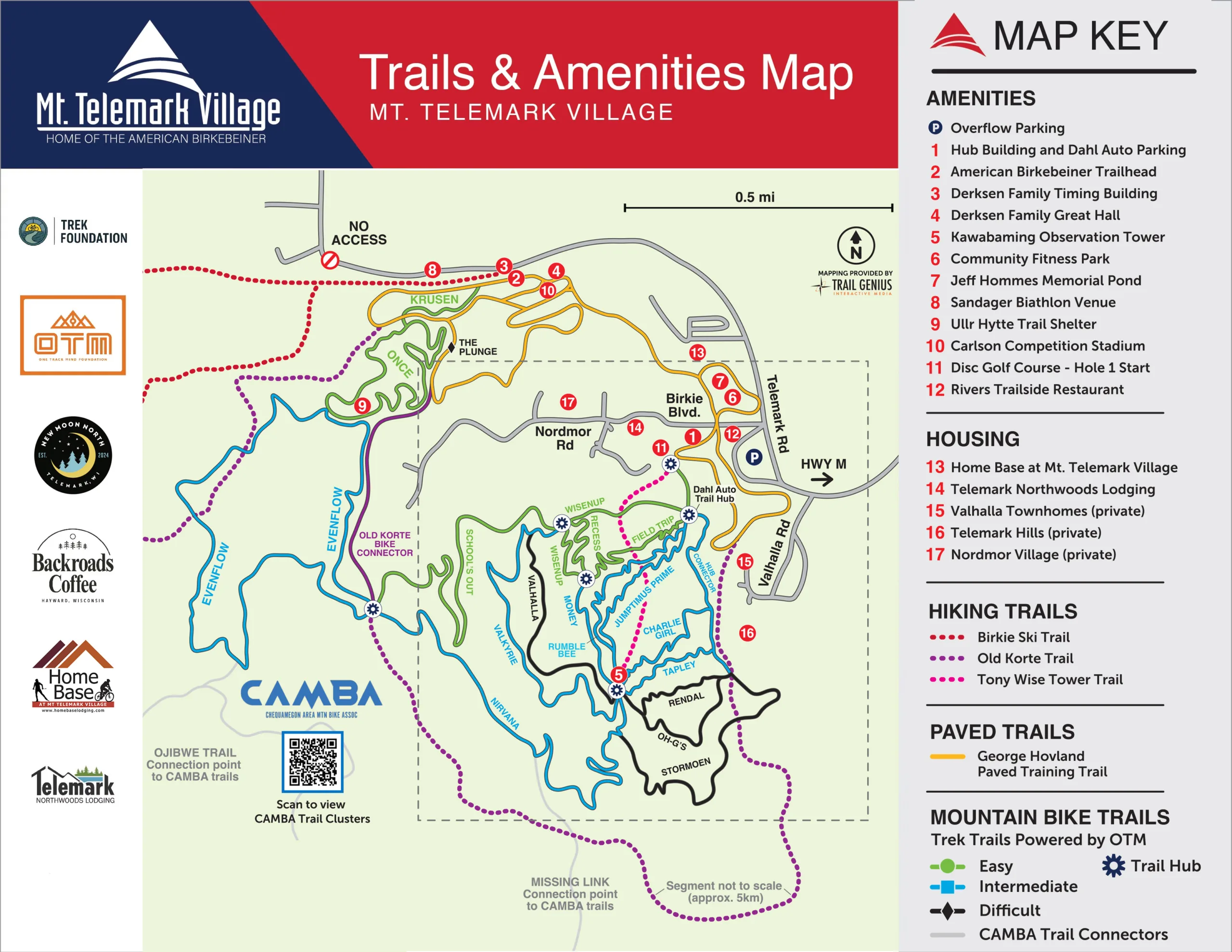 Mtv trails and amenities map