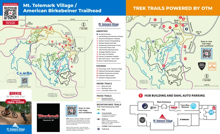 Summer map mt telemark village