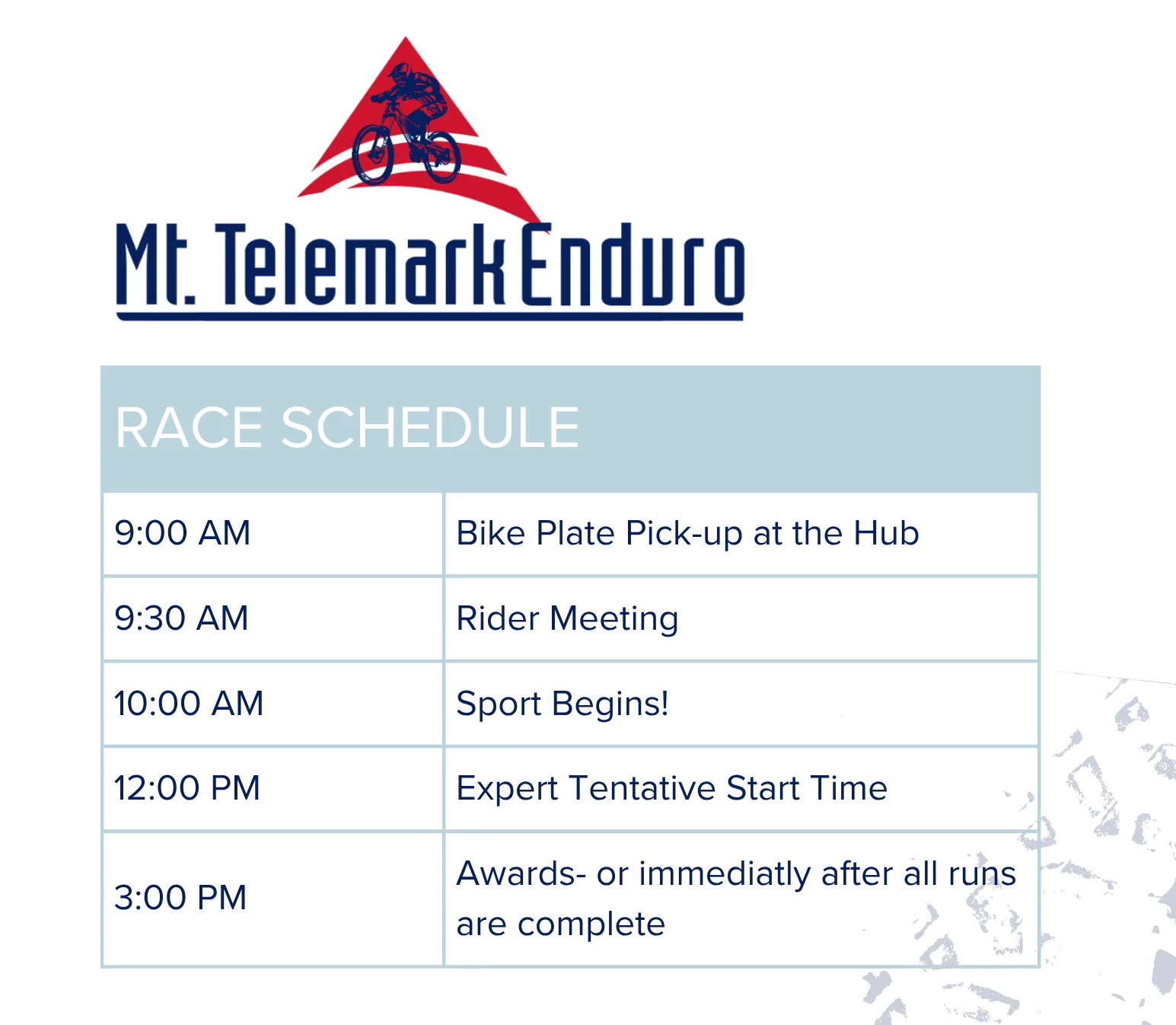 Mt. Telemark Enduro Participant Guide